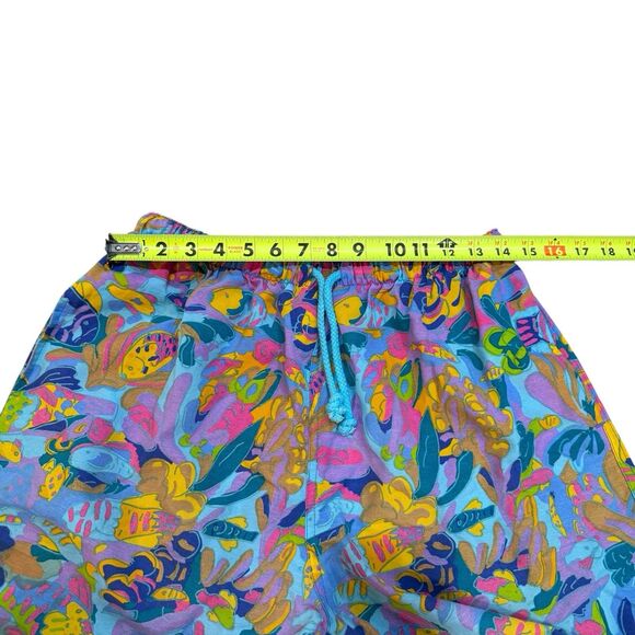 Vintage Ken Done Men’s Swim Shorts Size L Large Tropical Print Made in USA RARE - Picture 4 of 11